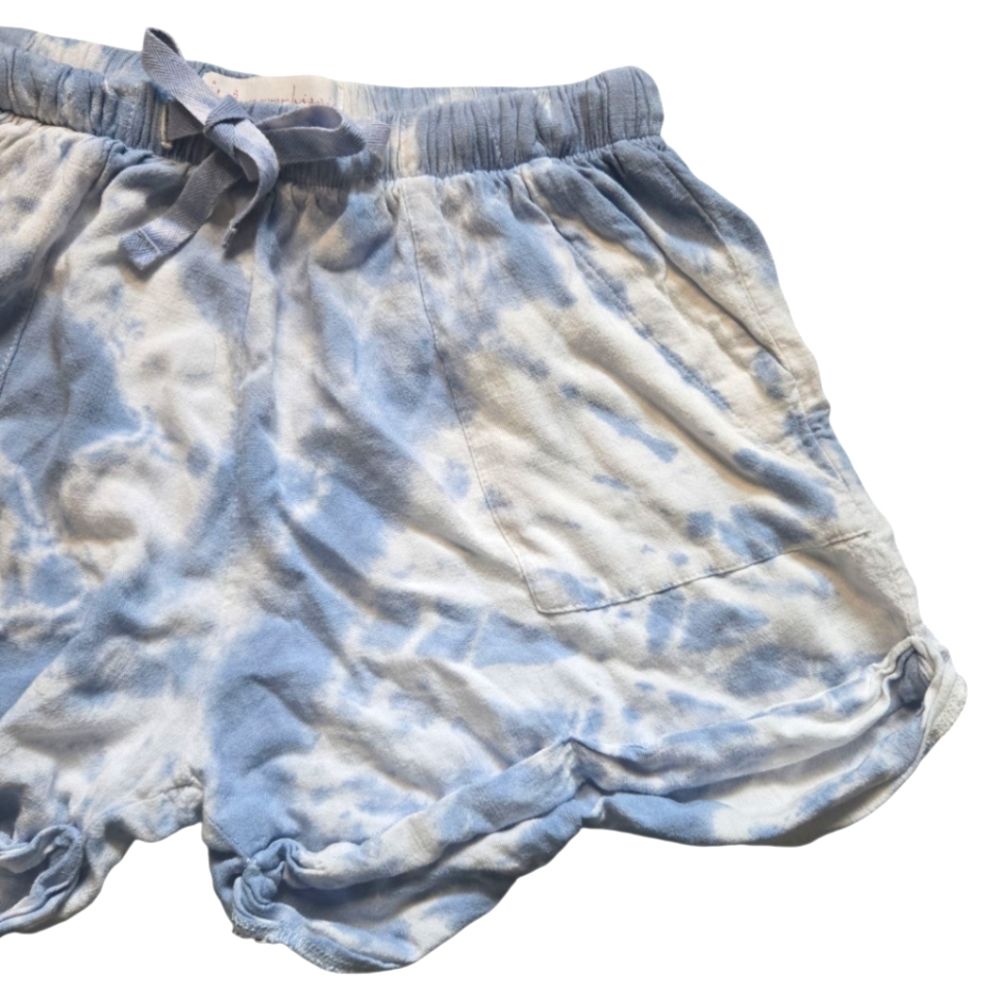 Undercover Hippie Blue And White Tie-Dye Shorts - S